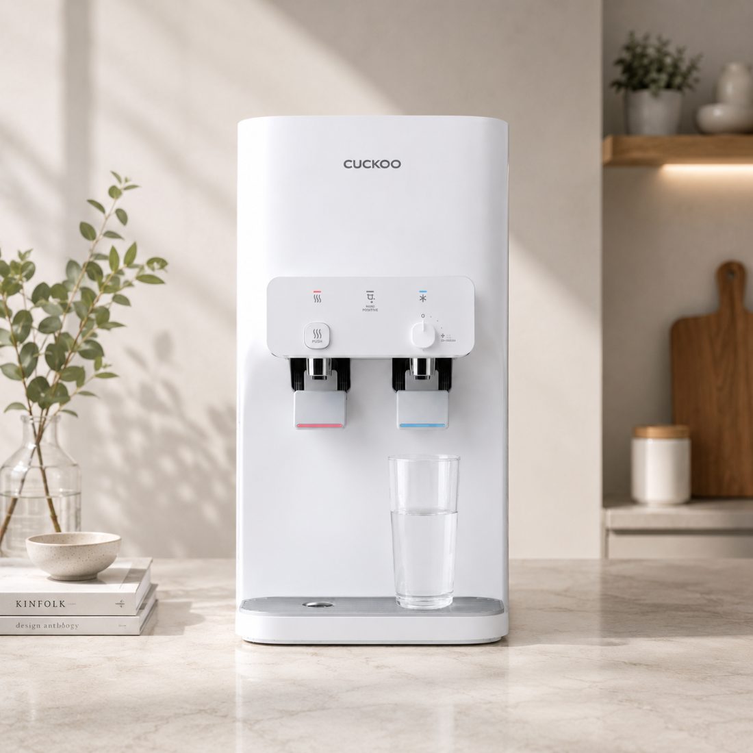 CUCKOO WARRIOR water purifier in a contemporary kitchen